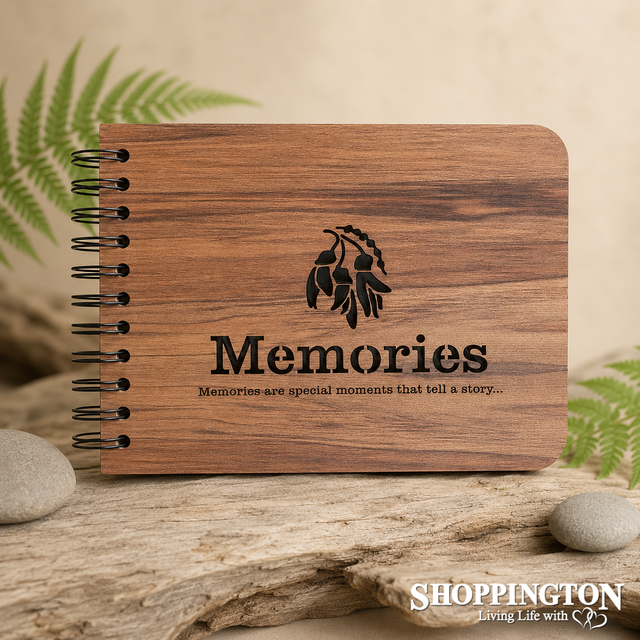 NZ Made Wooden Rimu Photo Album A4 Memories
