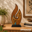 NZ Made Wooden Standing Art Work - Flame