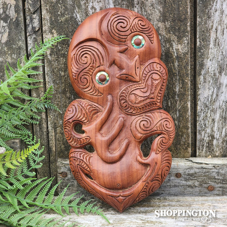 NZ Made Wooden Tiki Wall Hanging
