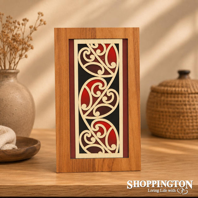 NZ Made Wooden Wall Panel / Kowhaiwhai - heart