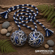 NZ Maori Patterned Poi - Blue
