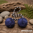 NZ Matariki Patterned Fabric Poi - Blue