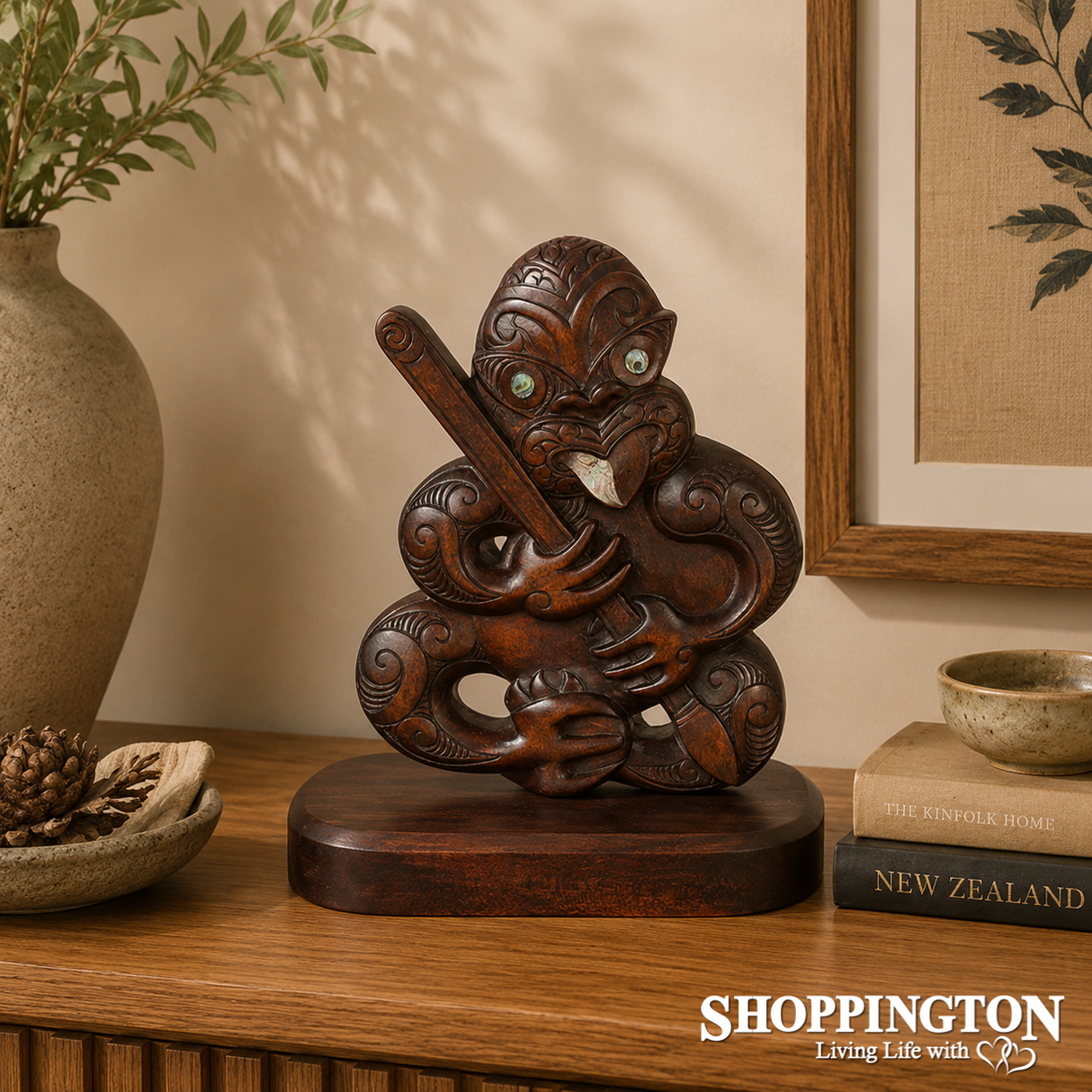 Carved Wooden Tiki 210mm