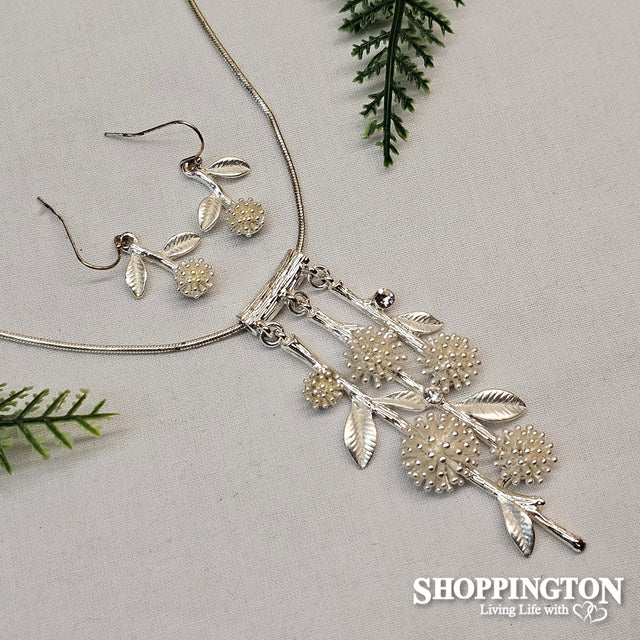 Necklace - Hanging Pohutukawa Set