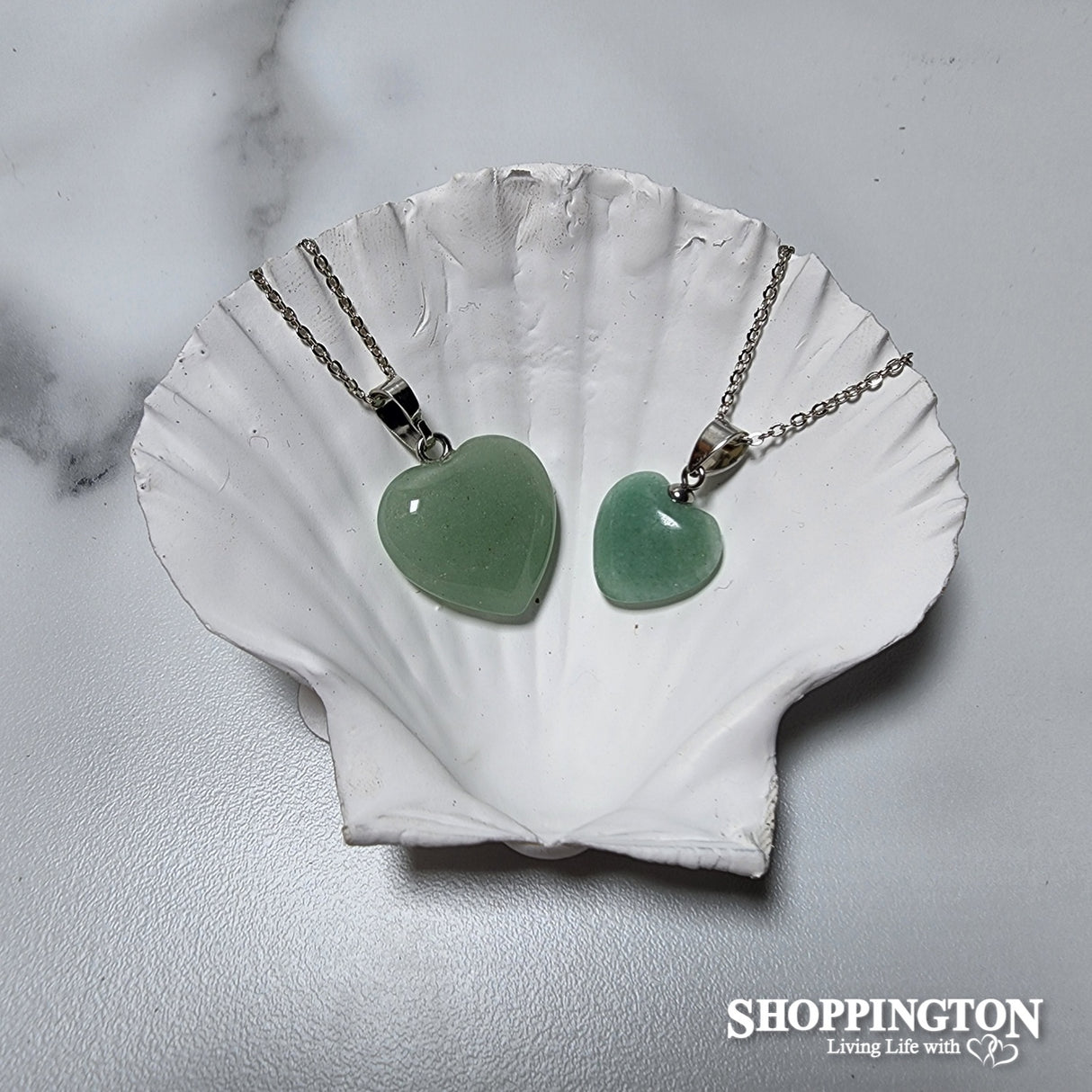Necklace - Heart Shaped Aventurine 20mm