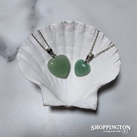 Necklace - Heart Shaped Aventurine 20mm