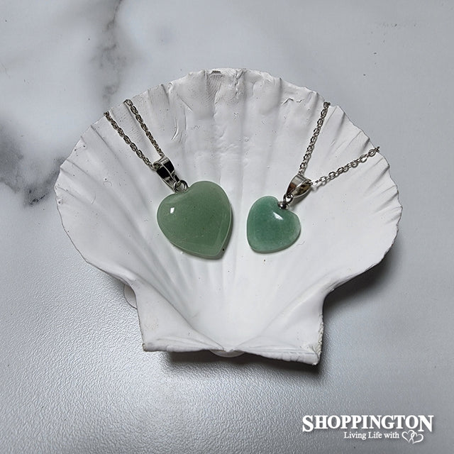Necklace - Heart Shaped Aventurine 20mm