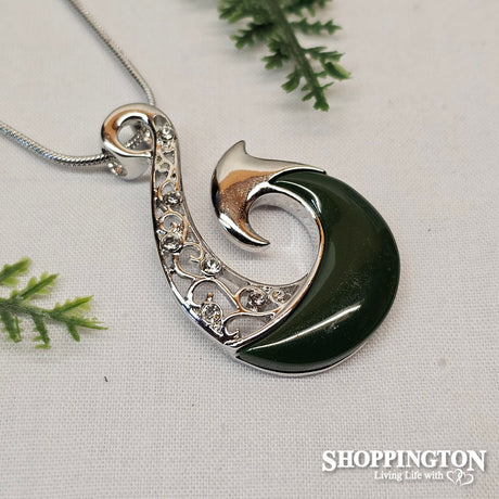 Necklace - Jade Resin Fish Hook