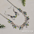 Necklace - Paua Leaves Necklace & Earrings Set