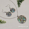 Necklace - Round Paua & Frond Set