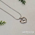 Necklace - Silver Heart Crystal