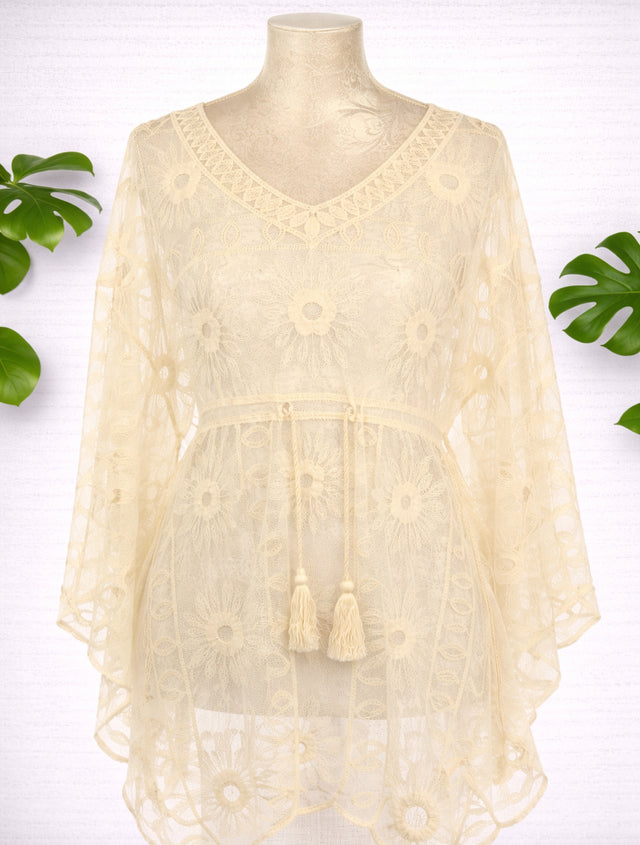 Neva Lace Butterfly Sleeve Top