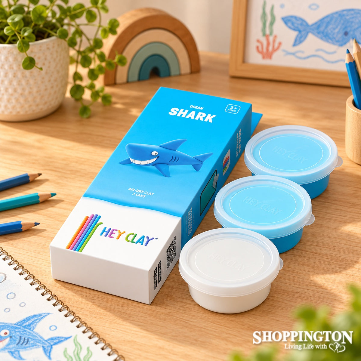 Hey Clay - 3 Can Sets - Shark