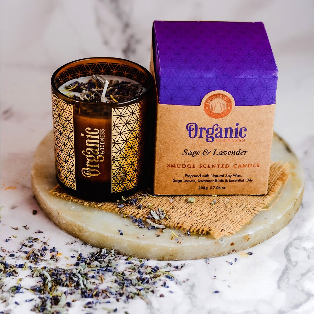 Organic Goodness - Smudge Scented Candles / Sage & Lavender