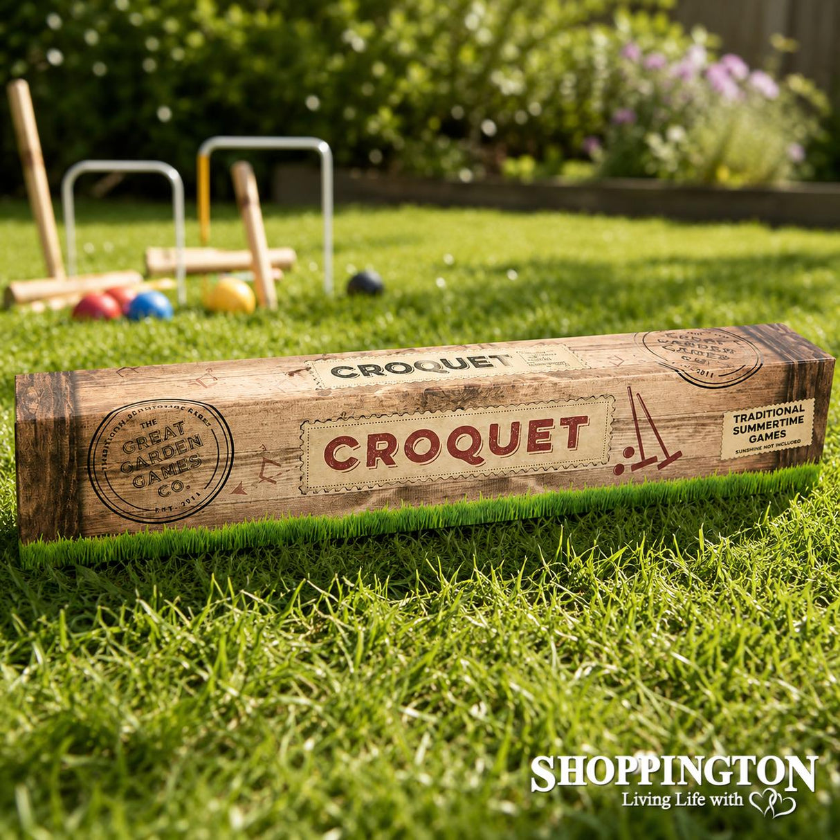 Outdoor Garden Game - Wooden Croquet Set