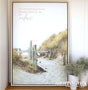 Palm Cove Beach Path Framed Canvas