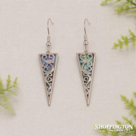 Paua Triangle Earrings