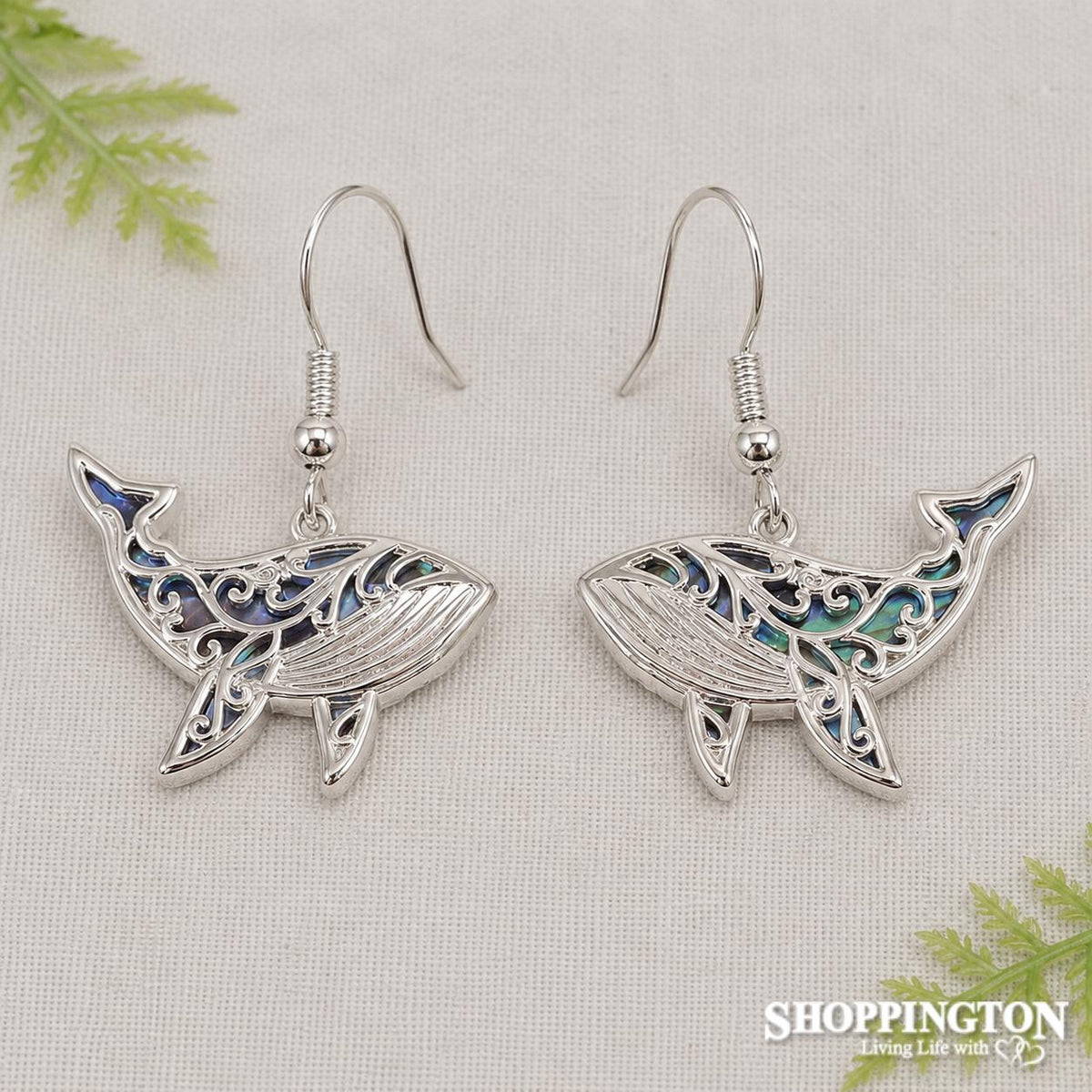 Paua Whale Earrings