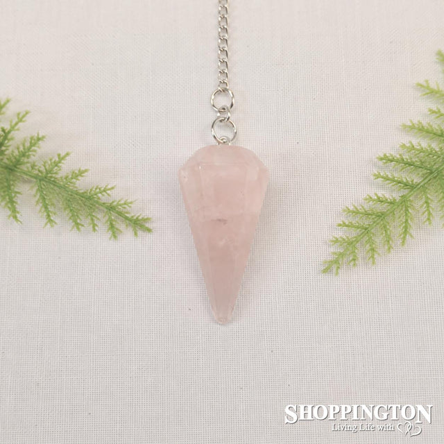 Pendulum Necklace - Rose Quartz