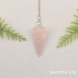Pendulum Necklace - Rose Quartz