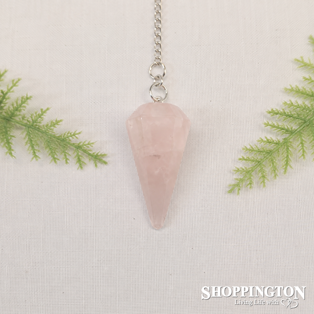 Pendulum Necklace - Rose Quartz
