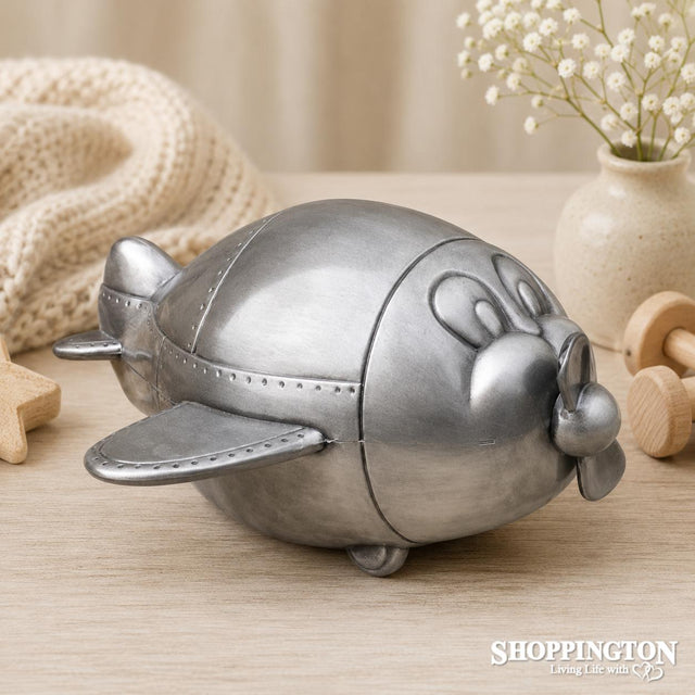 Pewter Aeroplane Money Box