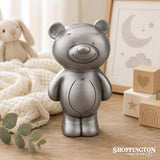 Pewter Teddy Bear Money Box