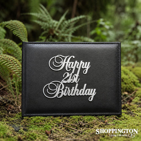 Photo Album - Happy 21st Black & Silver
