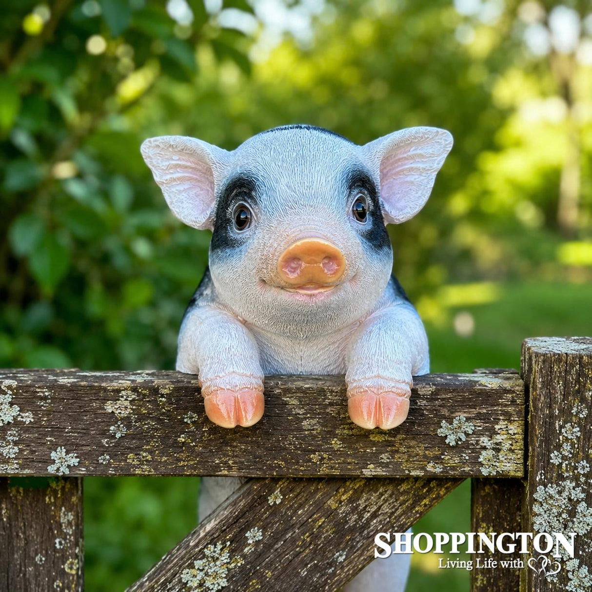 Piglet - Fence Hanging Black & White