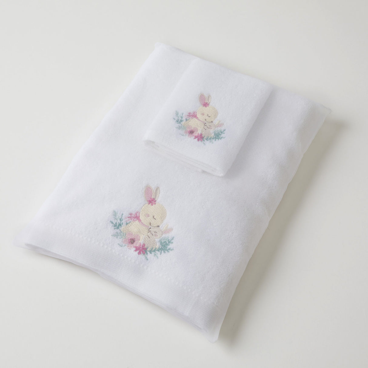 Pink Bunny Towel and Face Wash Gift