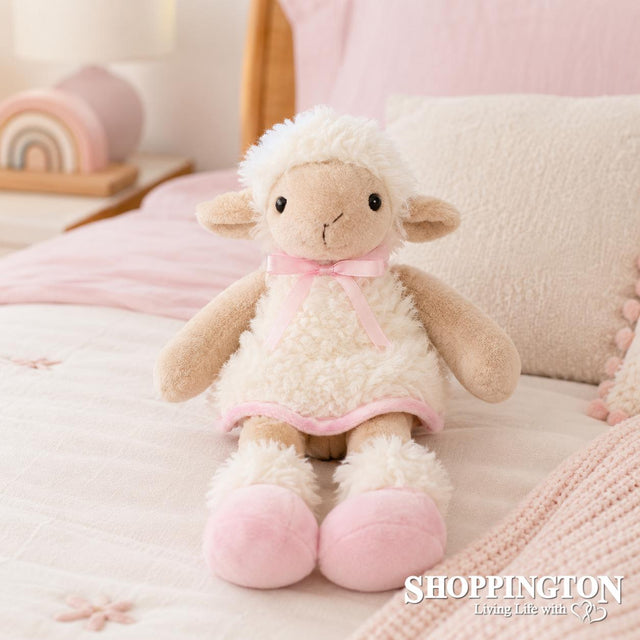 Pink Dress Sitting Sheep