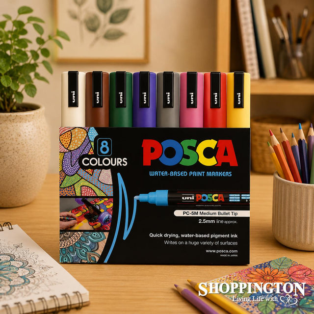 Posca Markers - Dark Colours 8pk
