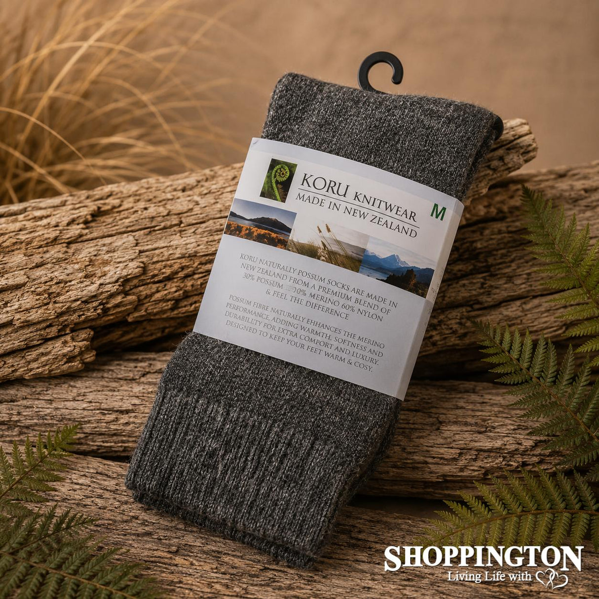 Possum Merino - Dress Socks / Mid Grey