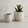 Pot Planter - Embossed Flower