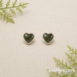 Pounamu - Earrings Sterling Silver Heart Stud 6mm