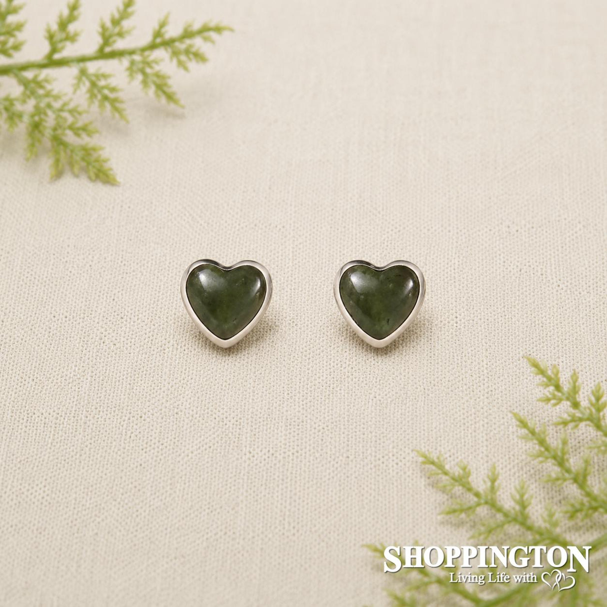 Pounamu - Earrings Sterling Silver Heart Stud 6mm