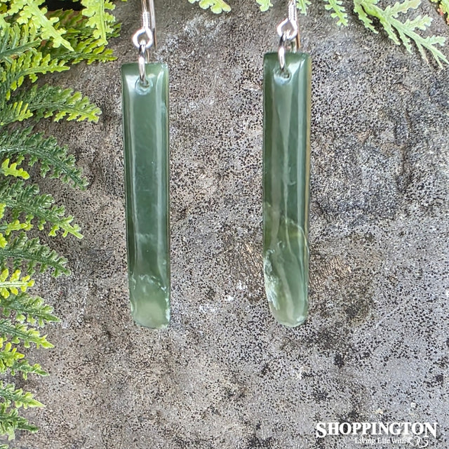 Pounamu - Inanga Earrings Mini