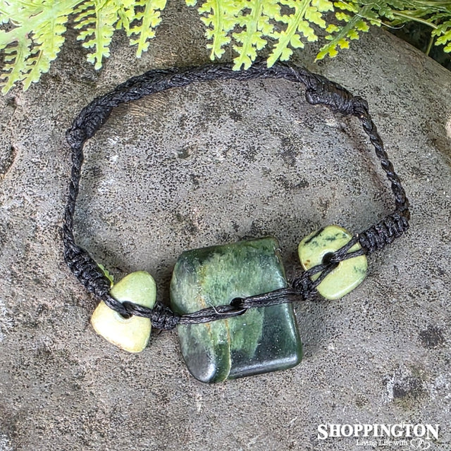 Pounamu - KÅmore Square Bead