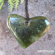 Pounamu - Manawa (Heart) Hapopo Pendant