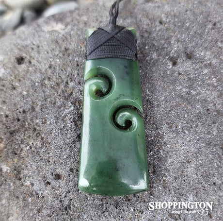 Pounamu Pendant - Toki Koru 70mm