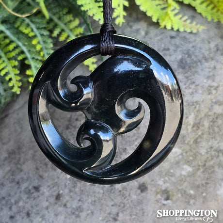 Pounamu Pendant - Triple Koru's 50mm