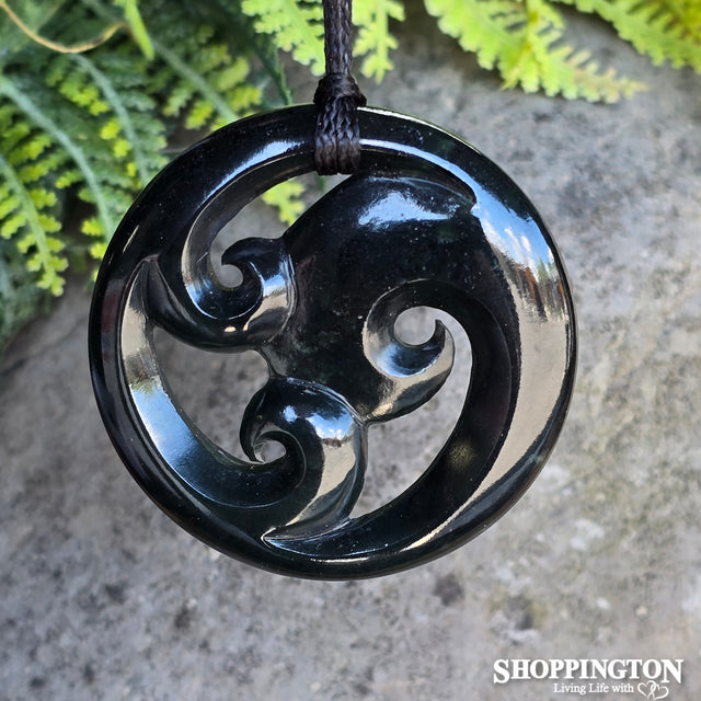 Pounamu Pendant - Triple Koru's 50mm