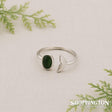 Pounamu & Sterling Silver Whale Tail Ring