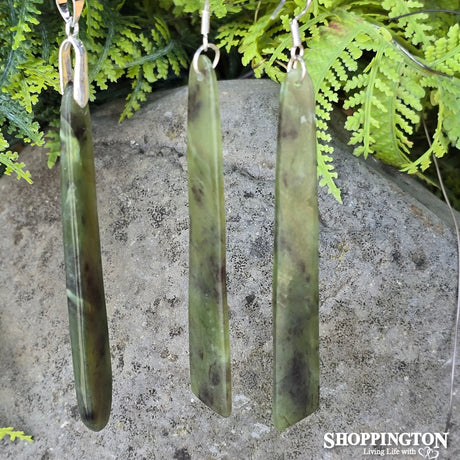 Pounamu - Totoweka Earrings & Toki Set - Rua