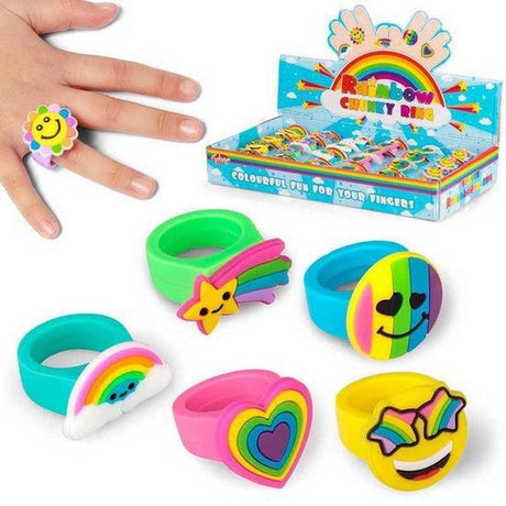 Rainbow Chunky Ring