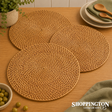 Rattan Cane Placemat - Natural - Round