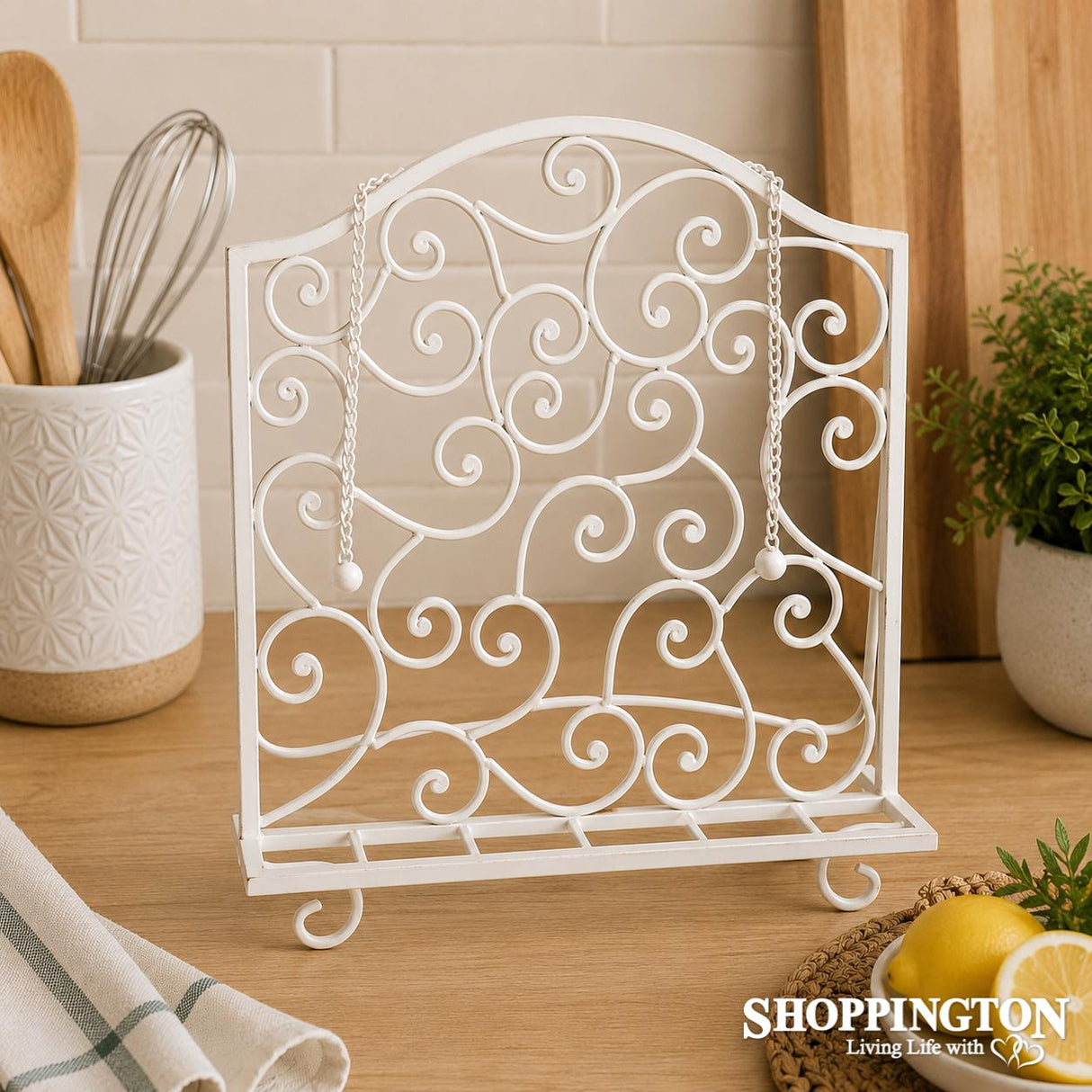 Recipe Book Stand - Cream