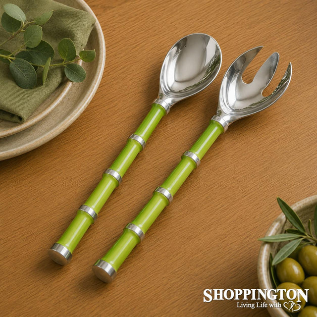 Ribbed Salad Servers - Lime
