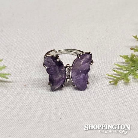 Ring - Amethyst Butterfly