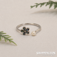 Ring - Paua Flower & Pearl